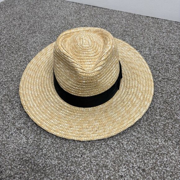 NWT Brixton Joanna Straw Hat Honey Wide Brim Boho Size L 7 1/2 main image 5